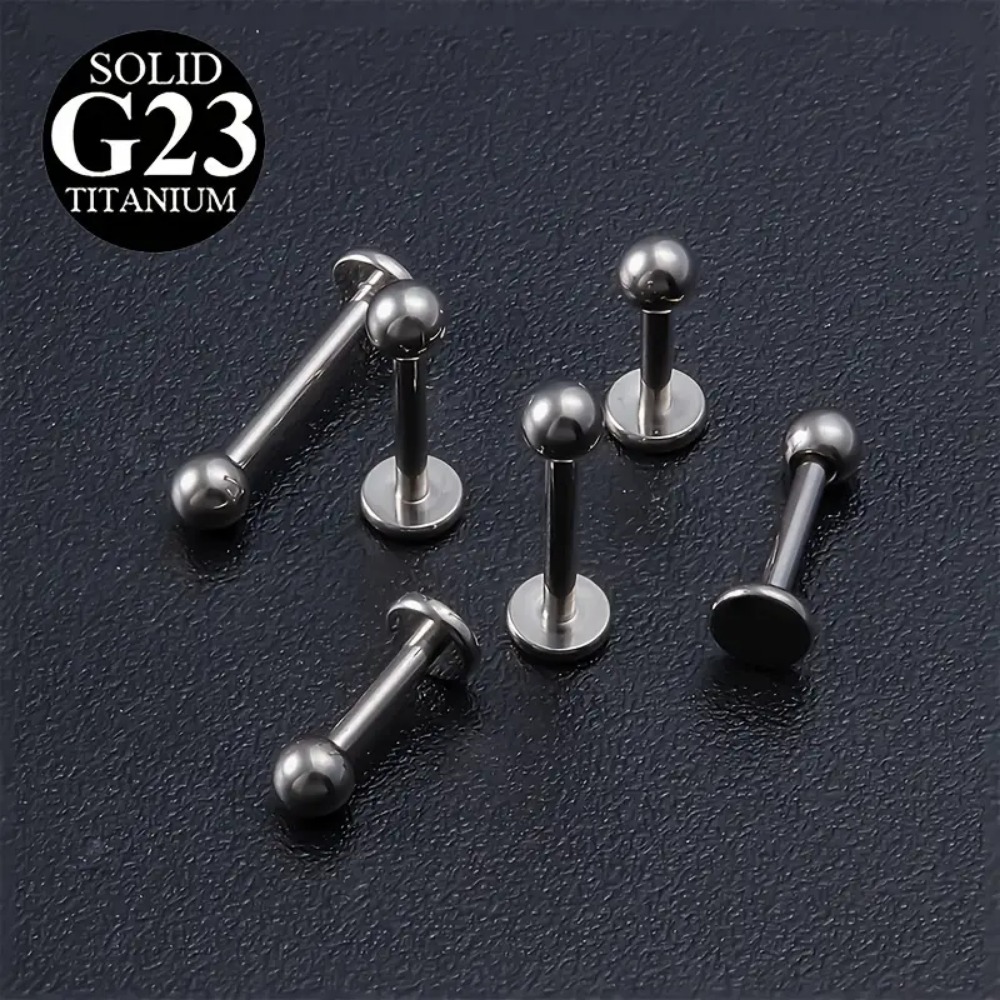 Body Jewelry Internally Threaded - 10 Stück G23 Titan Labret Lippenstecker