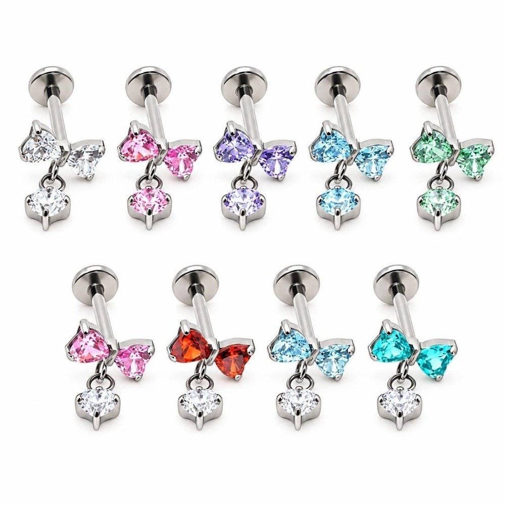 Body Jewelry Internally Threaded - G23 Titan-Knochenmark-Ohrstecker mit Innengewinde, Hänge-Ohrring, Ohrpiercing,