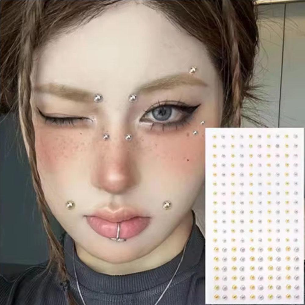 Body Jewelry Stickers - 58-180-teiliges Set Nicht-piercing Lippen-Nagel-Aufkleber Selbstklebend Wiederverwendbar