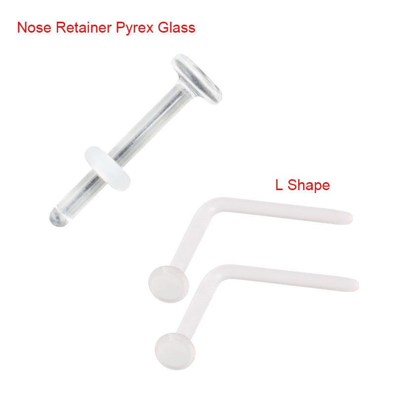 Body Jewelry Ear Plugs - 1Pc 0,8-2,4mm Nase Retainer Pyrex Glas