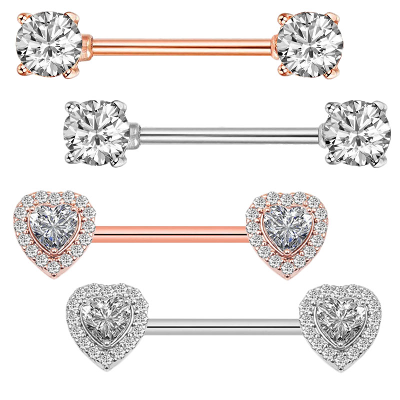 Body Piercing Quality Jewelry - 2Pcs Mode Hohe Qualität Zirkon Nippel