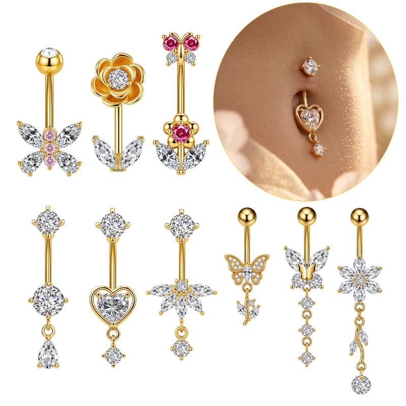 1 Stück Zirkon-Dekor Bauchnabe – Body Jewelry Tunnels Bewertung und Preis