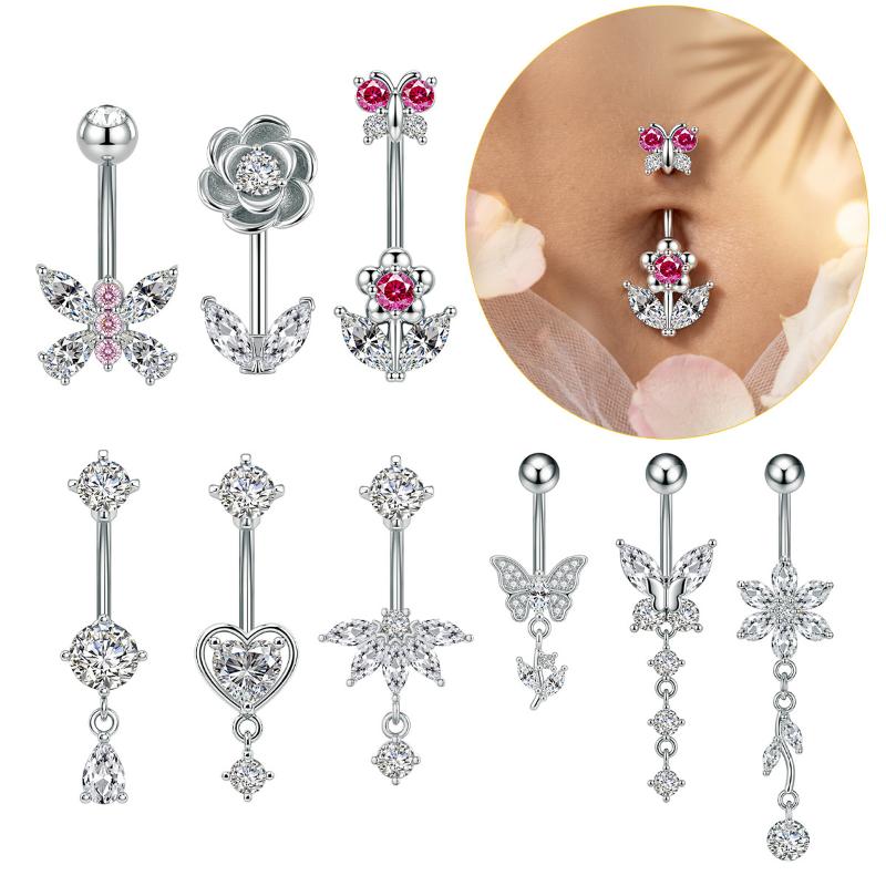 1 Stück Zirkon-Dekor Bauchnabe – Body Jewelry Tunnels Bewertung und Preis