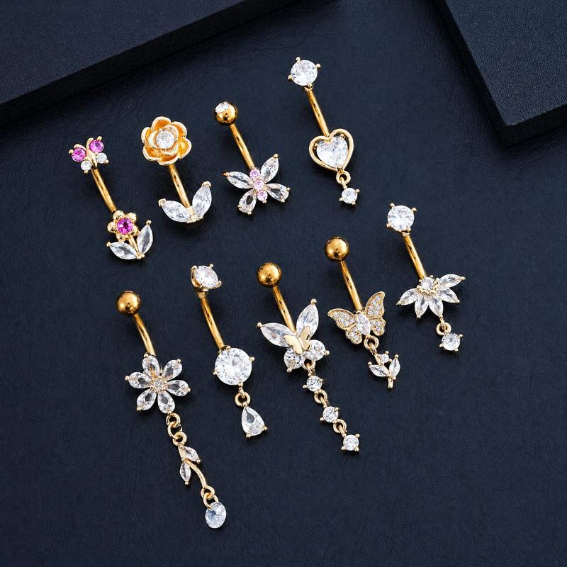 1 Stück Zirkon-Dekor Bauchnabe – Body Jewelry Tunnels Bewertung und Preis