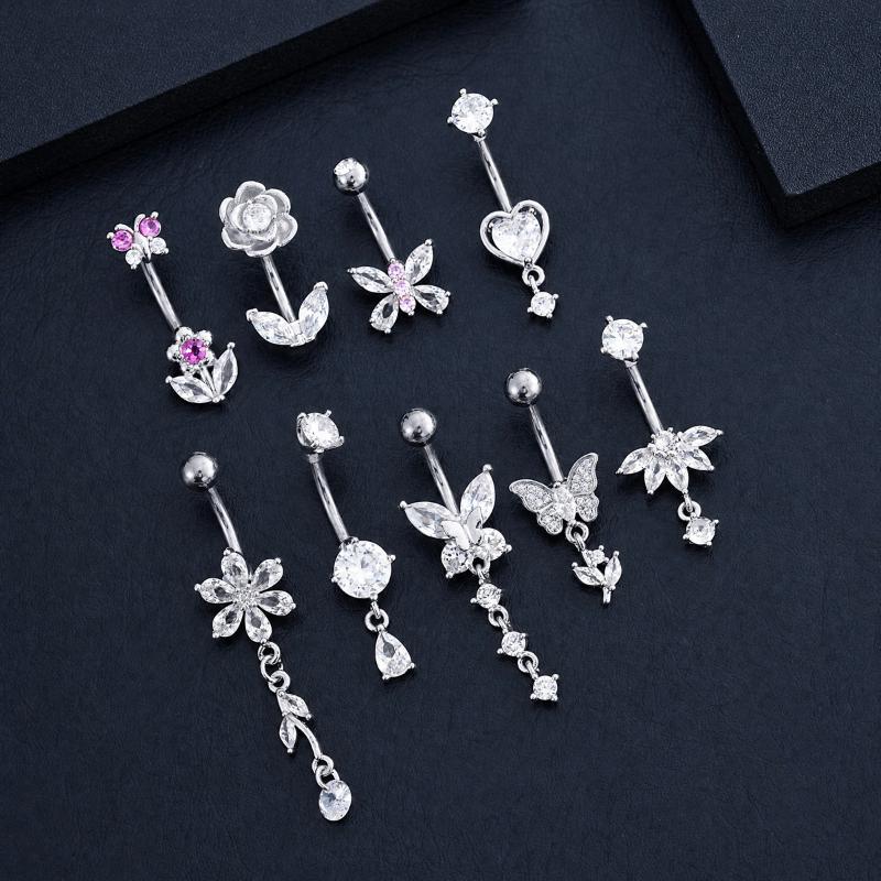 1 Stück Zirkon-Dekor Bauchnabe – Body Jewelry Tunnels Bewertung und Preis