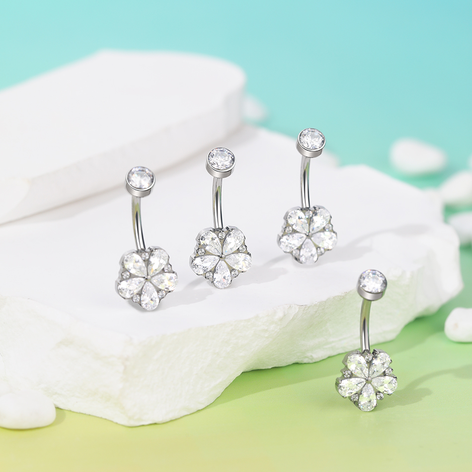 1 Stück Titan Zirkon Bauchnabe – Body Jewelry Internally Threaded Bewertung und Preis
