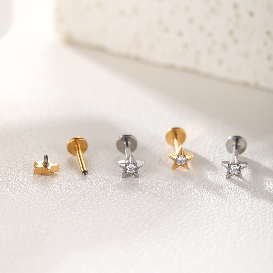 1 Stück Titan Zirkon Ohr Tragu – Body Jewelry Internally Threaded Bewertung und Preis