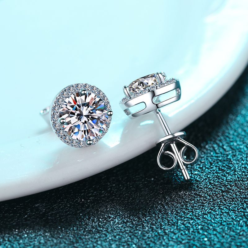 Runde Ohrringe aus 925er-Sterl – Body Jewelry Diamond Bewertung und Preis