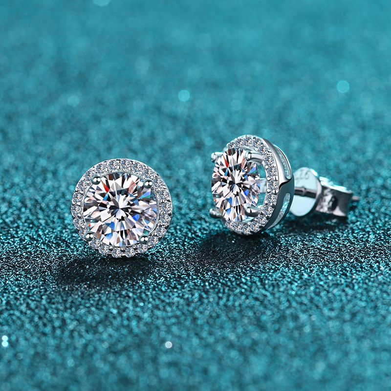 Runde Ohrringe aus 925er-Sterl – Body Jewelry Diamond Bewertung und Preis