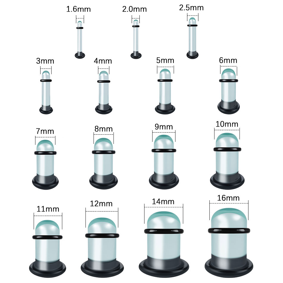 2 Stück Glas-Ohrmessgeräte, De – Body Jewelry Ear Plugs Bewertung und Preis