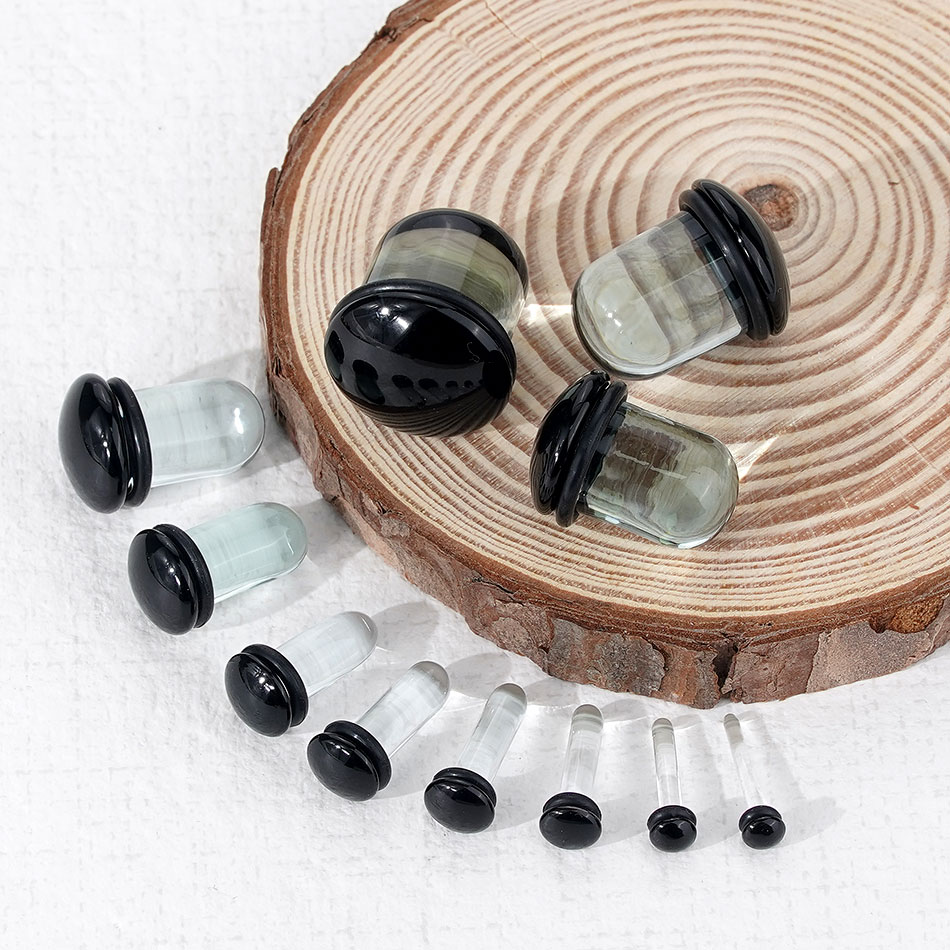 2 Stück Glas-Ohrmessgeräte, De – Body Jewelry Ear Plugs Bewertung und Preis