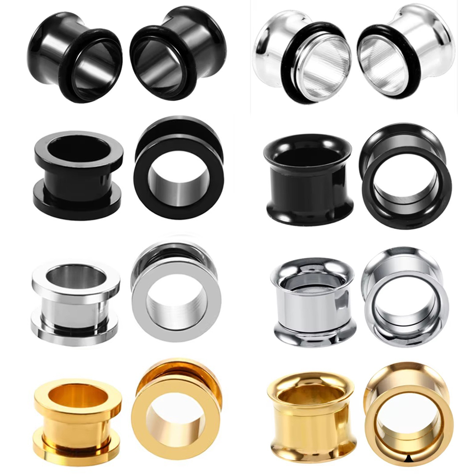 1 Paar Edelstahl-Ohrstöpsel, T – Body Jewelry Tunnels Bewertung und Preis