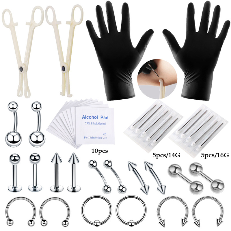 42 teile/satz Körper Piercing  – Body Jewelry Tunnels Bewertung und Preis