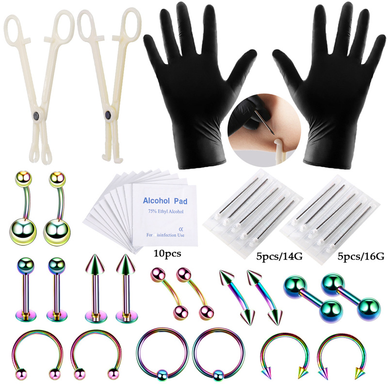 42 teile/satz Körper Piercing  – Body Jewelry Tunnels Bewertung und Preis