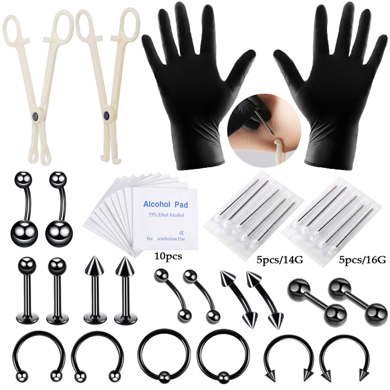 42 teile/satz Körper Piercing  – Body Jewelry Tunnels Bewertung und Preis