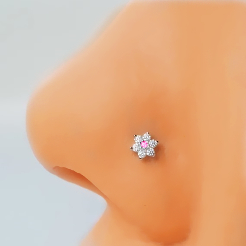 3PC Edelstahl Blume Nasenpierc – Body Jewelry Indian Bewertung und Preis