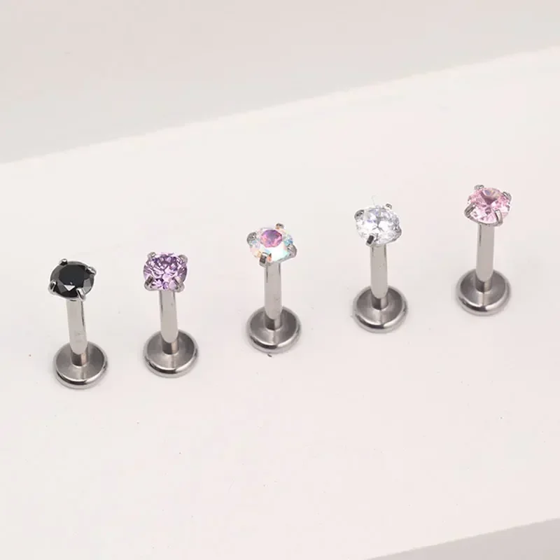 1 Stück G23 Titan Piercing CZ  – Body Jewelry Internally Threaded Bewertung und Preis