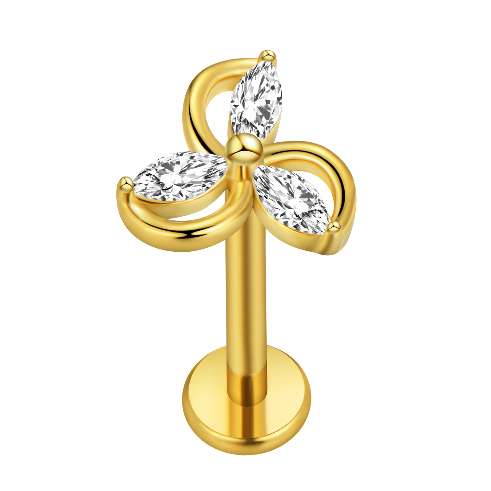 Maple Leaf Labret Piercing Ste – Body Jewelry Internally Threaded Bewertung und Preis