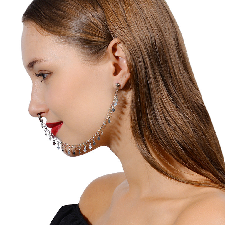 Nase Ring Kette, Hängen Disc H – Body Jewelry Indian Bewertung und Preis