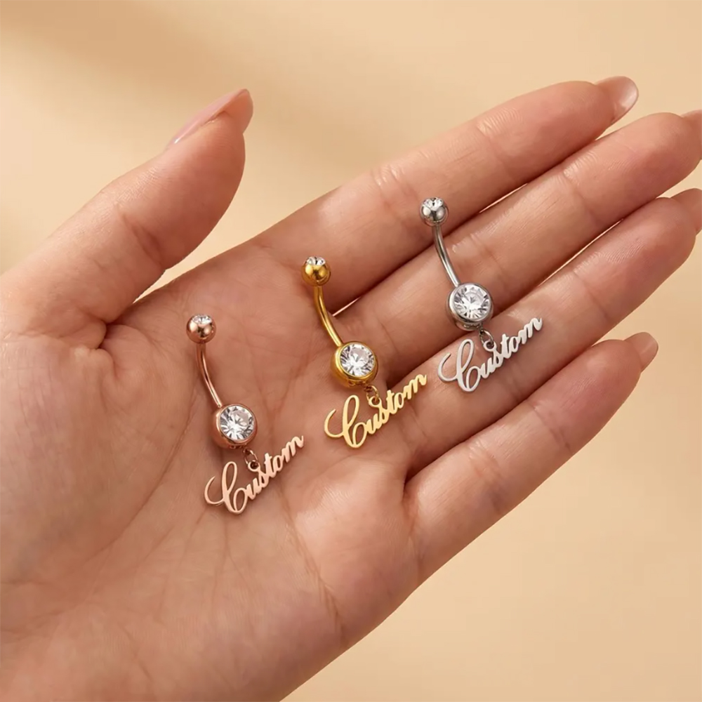 Personalisierter Zirkon-Nabelp – Body Jewelry Names Bewertung und Preis