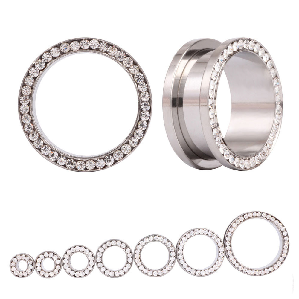 2 Stück/Set Kristall-Ohrtunnel – Body Jewelry Ear Plugs Bewertung und Preis