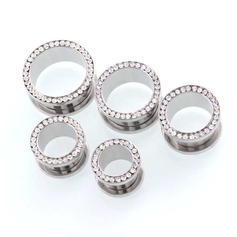 2 Stück/Set Kristall-Ohrtunnel – Body Jewelry Ear Plugs Bewertung und Preis