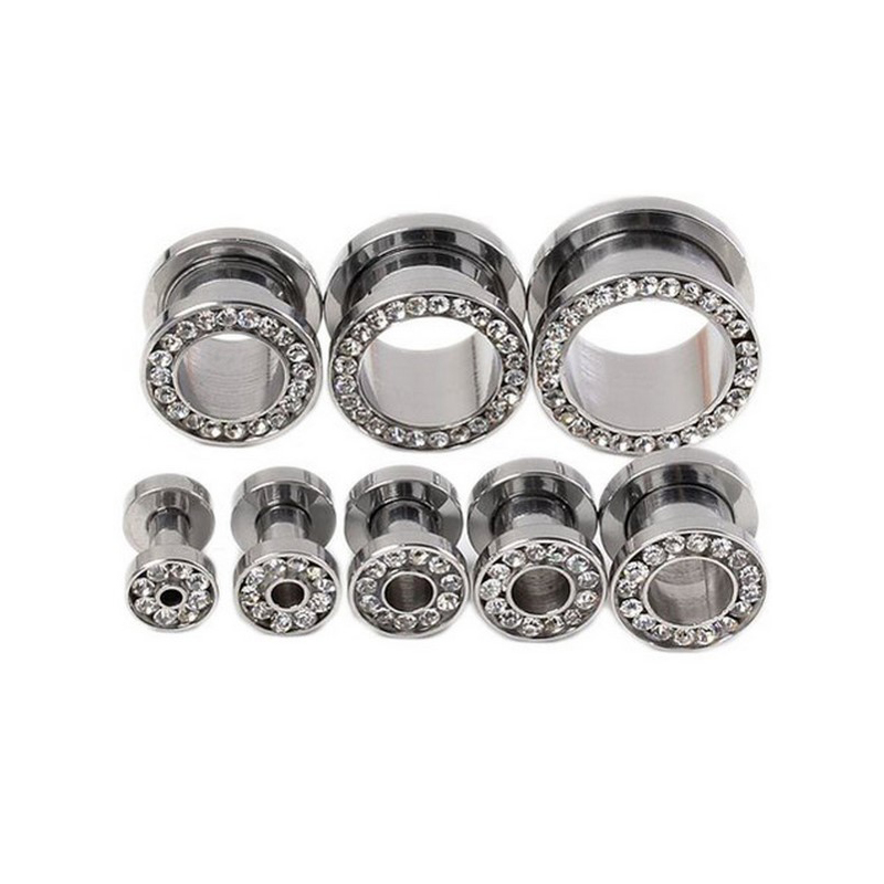 2 Stück/Set Kristall-Ohrtunnel – Body Jewelry Ear Plugs Bewertung und Preis