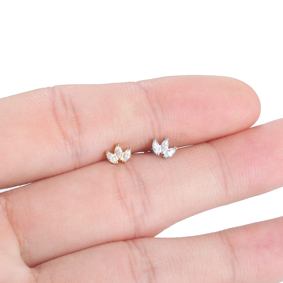 1 Stück Labret Piercing Titan  – Body Jewelry Internally Threaded Bewertung und Preis
