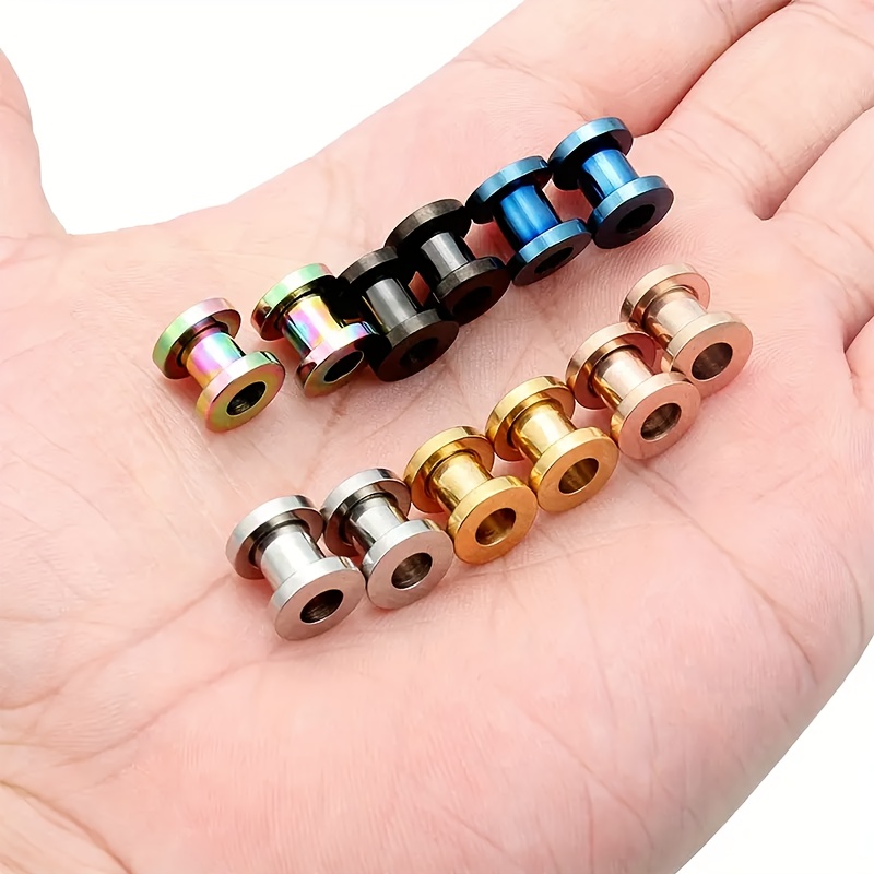 Neue 2 stücke bunte eloxierte  – Body Jewelry Ear Plugs Bewertung und Preis
