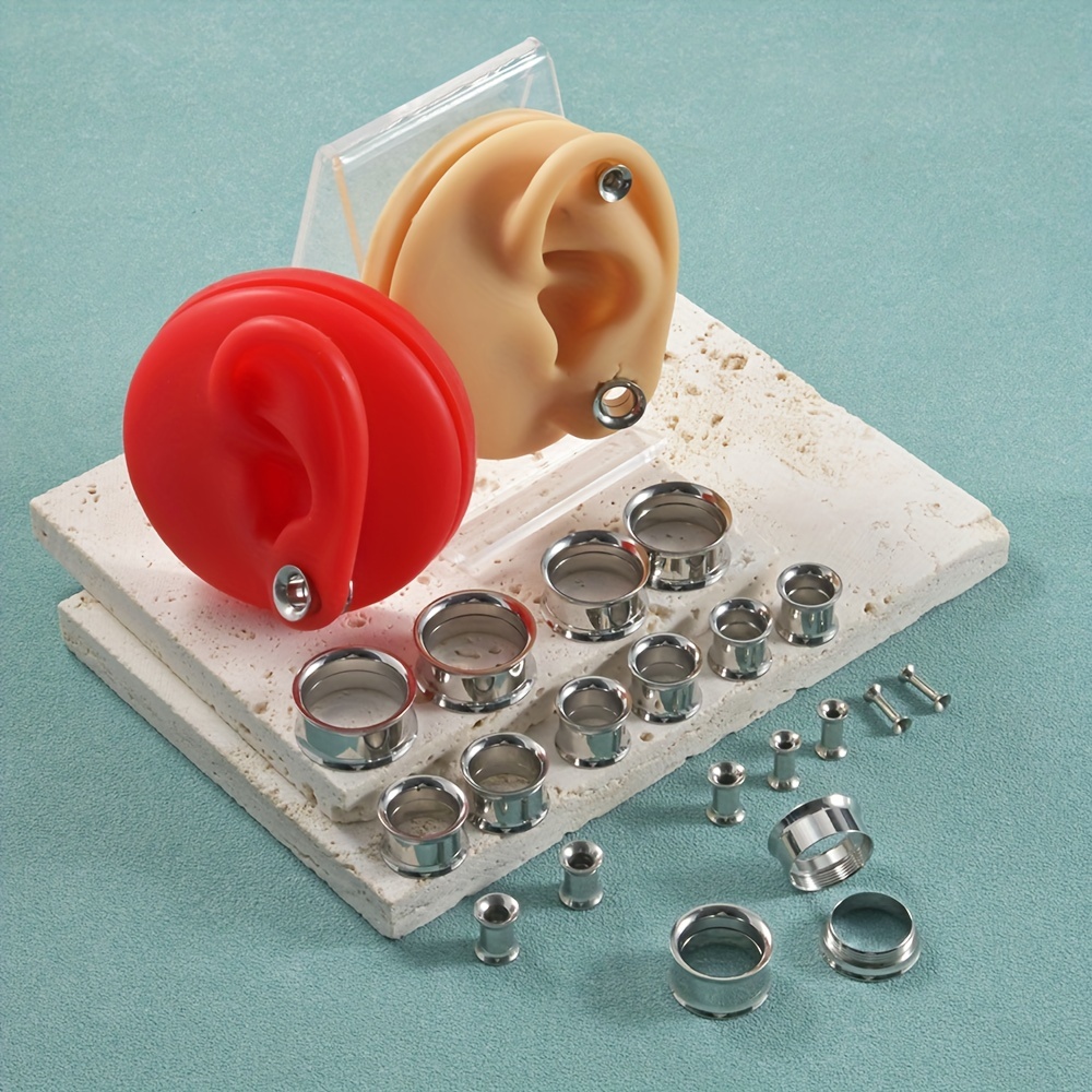 1 Paar/12 Paar Set Edelstahl-O – Body Jewelry Ear Plugs Bewertung und Preis