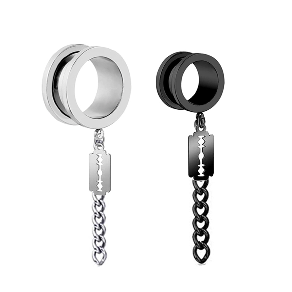 1 Paar Edelstahl-Ohrstöpsel un – Body Jewelry Ear Plugs Bewertung und Preis