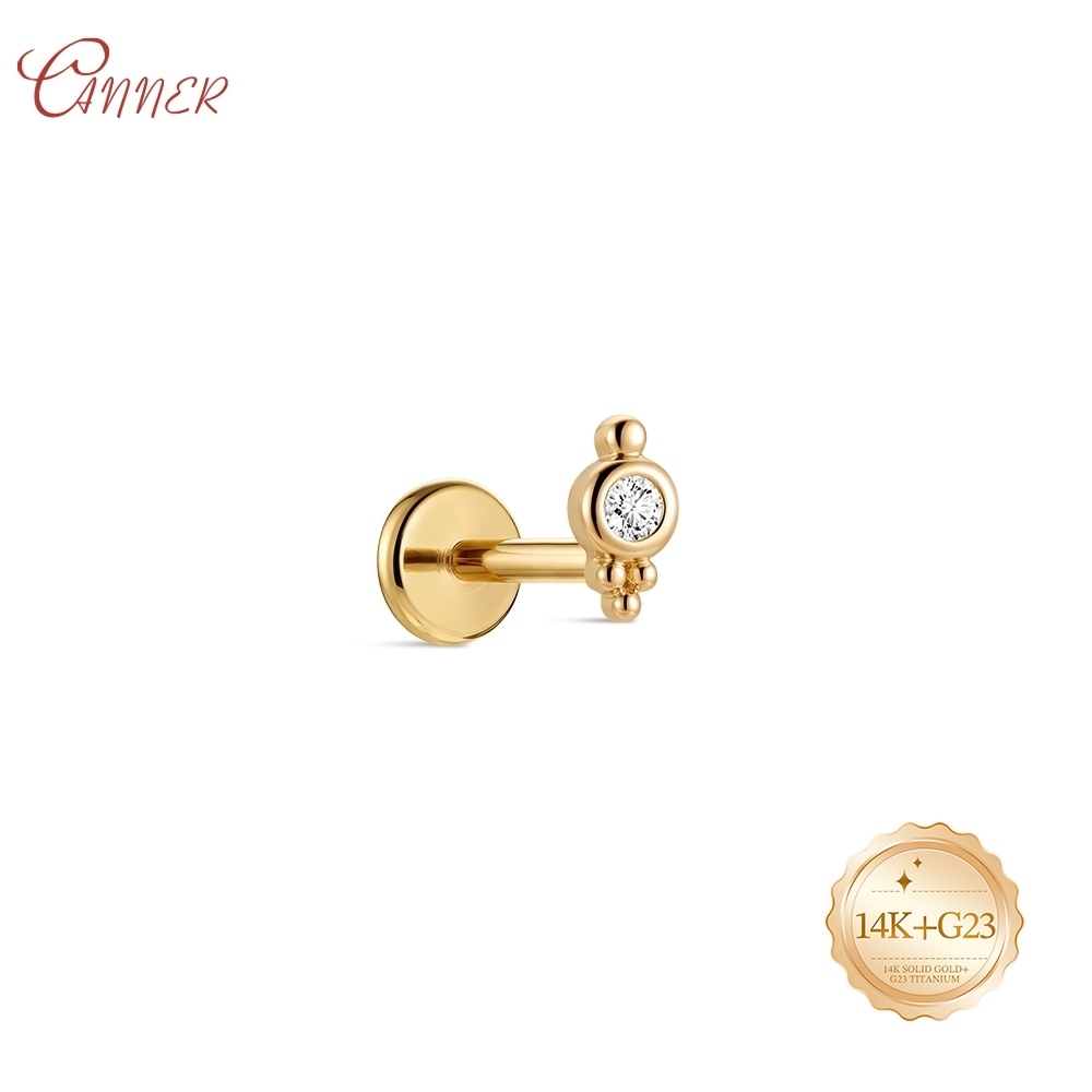CANNER 14K Massivgold Ohrring  – Body Jewelry Internally Threaded Bewertung und Preis